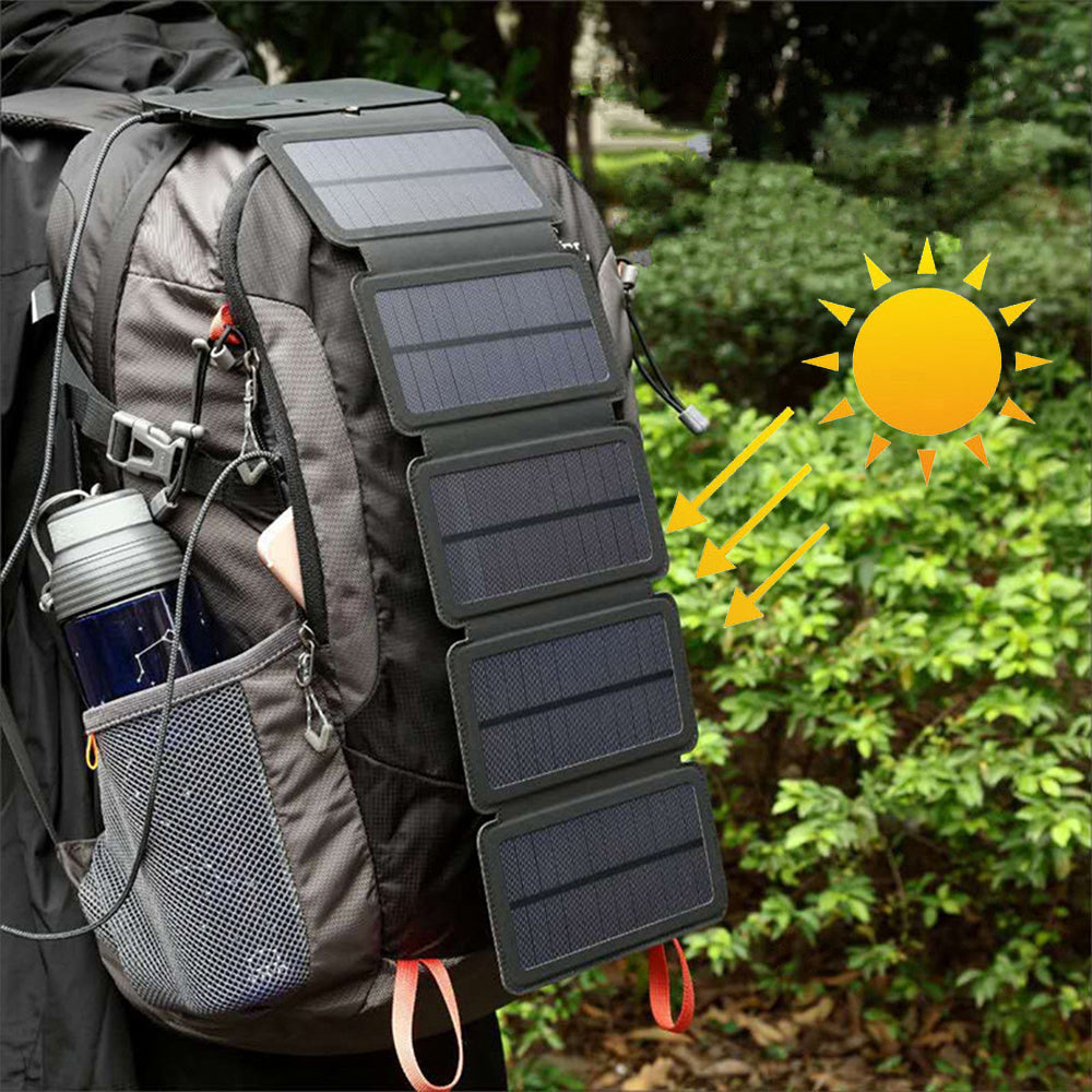 Folding Solar Charger 5V/2.1A – Portable Outdoor Power Panel for Camping & Travel