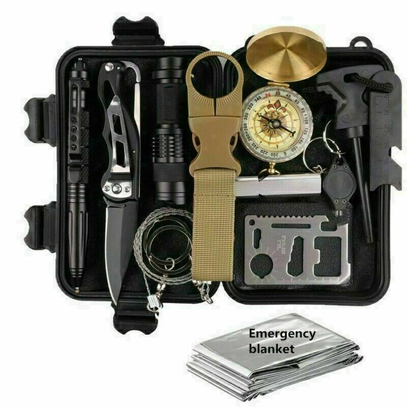 Ultimate 14-in-1 Outdoor Survival Kit – Compact, Powerful & Adventure-Ready