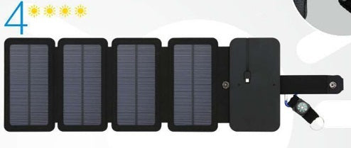Folding Solar Charger 5V/2.1A – Portable Outdoor Power Panel for Camping & Travel