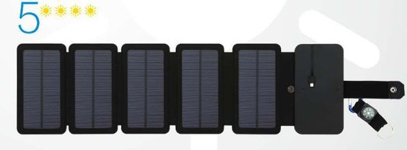 Folding Solar Charger 5V/2.1A – Portable Outdoor Power Panel for Camping & Travel