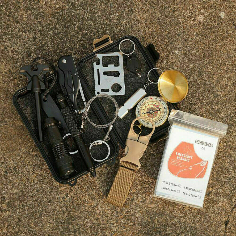 Ultimate 14-in-1 Outdoor Survival Kit – Compact, Powerful & Adventure-Ready