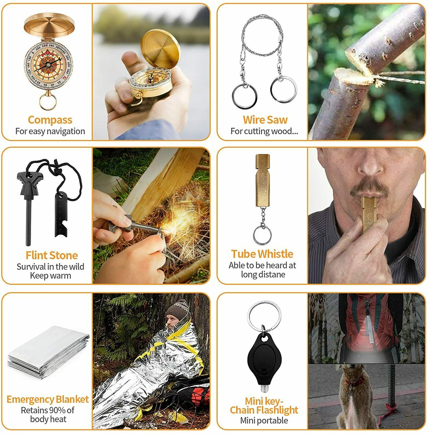 Ultimate 14-in-1 Outdoor Survival Kit – Compact, Powerful & Adventure-Ready